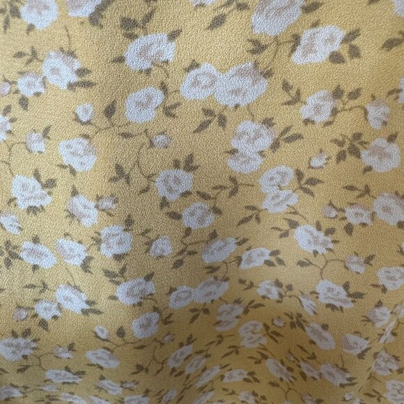 Reformation Moore Lily Butter Yellow Ruffle Srap Wide Leg Jumpsuit Size 10 - Picture 11 of 13